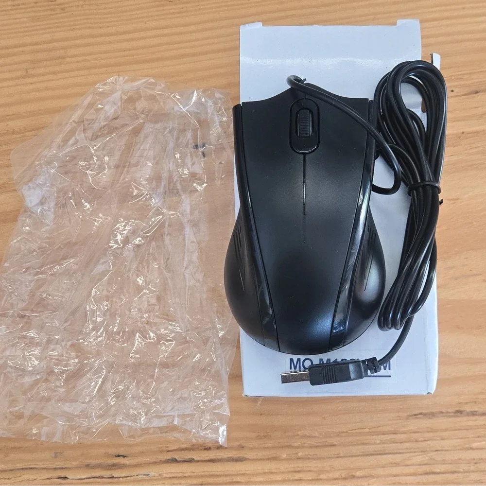iMicro MO-M128VCM Wired USB Optical Mouse 1200 DPI 3-Button Scroll Wheel Black